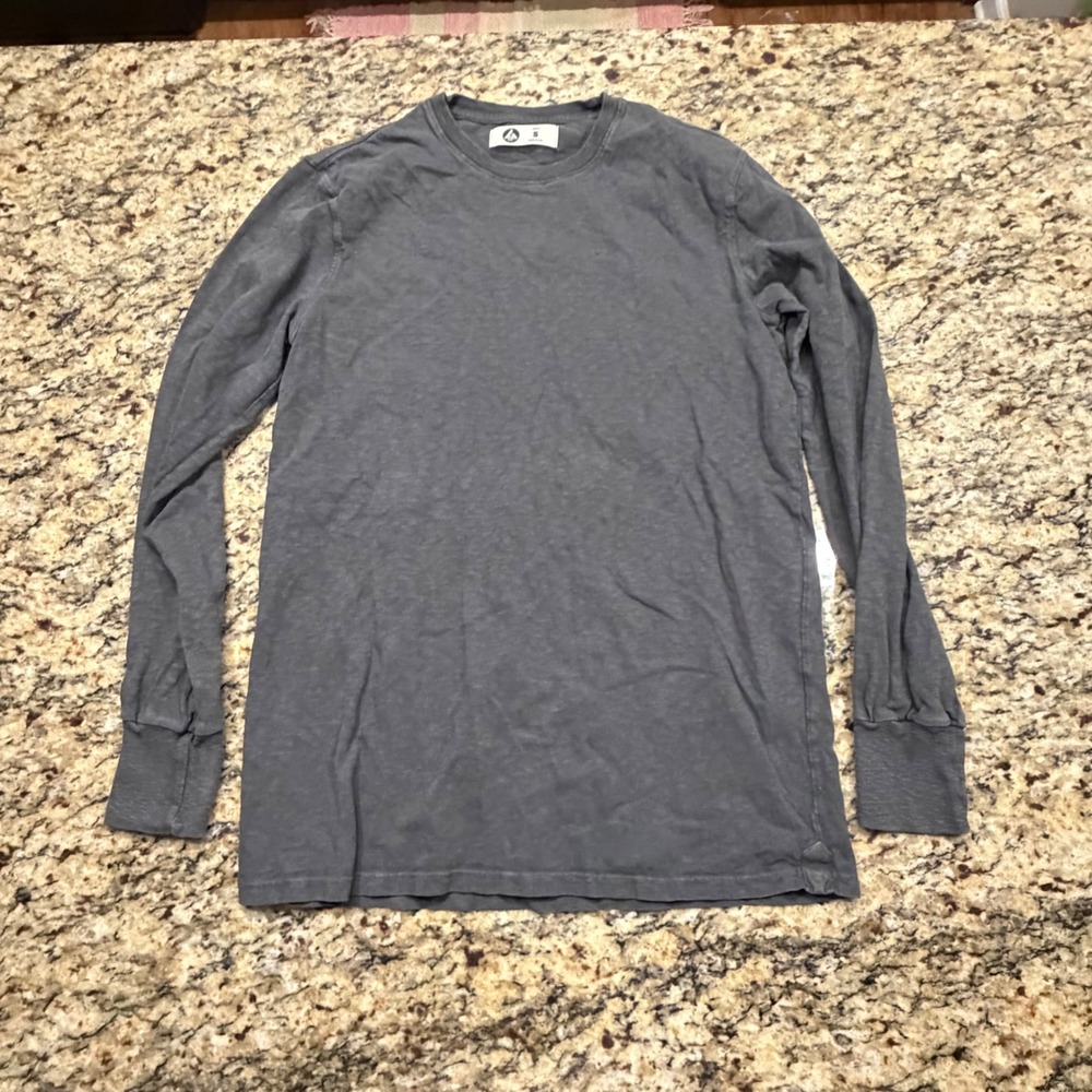 American Giant Mens Long Sleeve Slub T-Shirt Gray Size S Made in USA ws